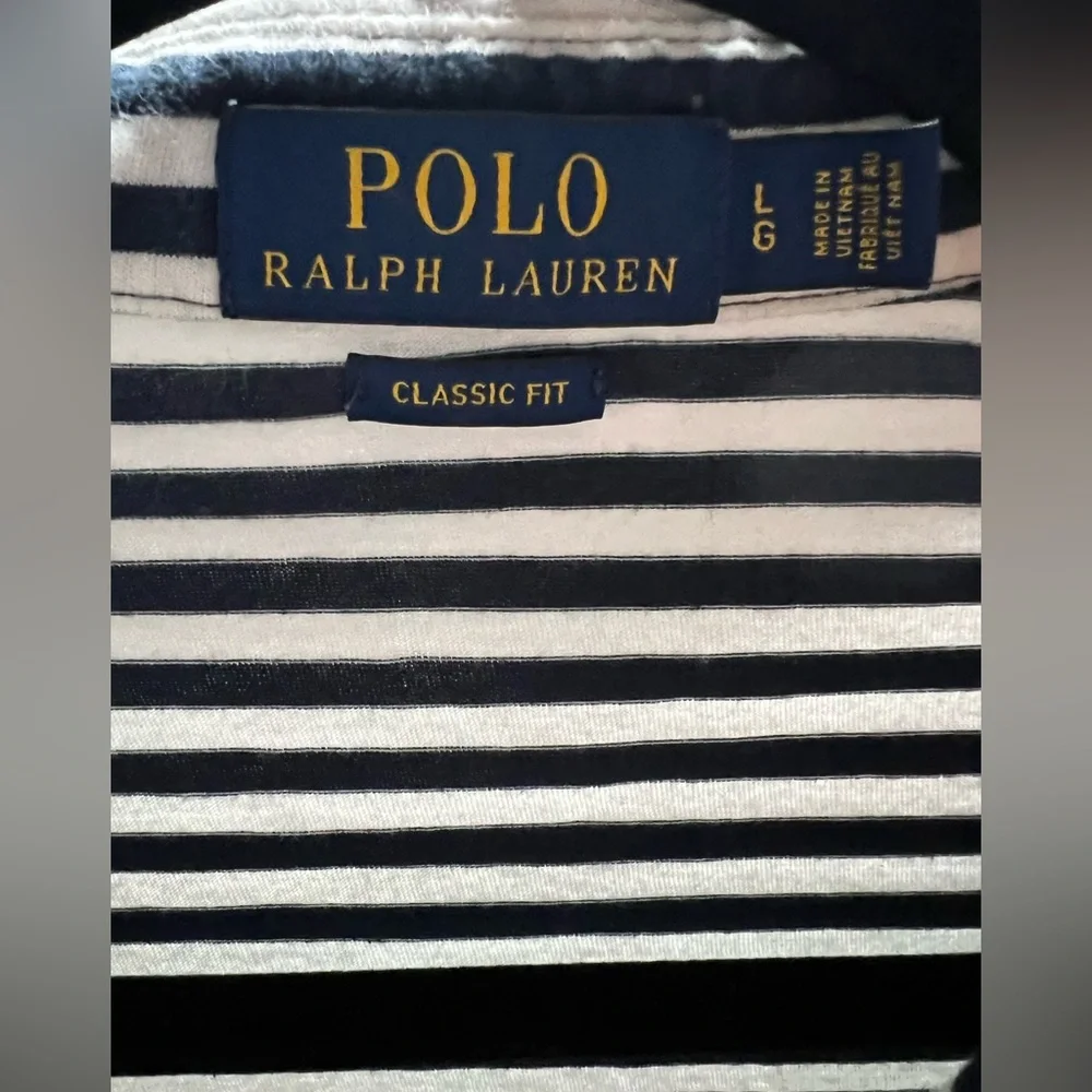 POLO Ralph Lauren Striped Cotton Polo - L